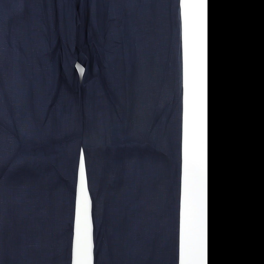 Matalan Womens Blue Trousers Size 14 L29 in