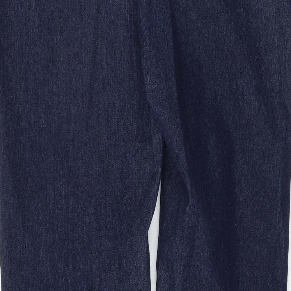 Brand and care label for Denim & Co. women’s blue skinny jeans, size UK 12, 30-inch leg