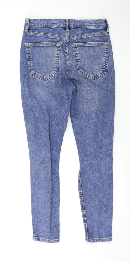 Topshop Womens Blue Skinny Jeans Size 28 in L30 in