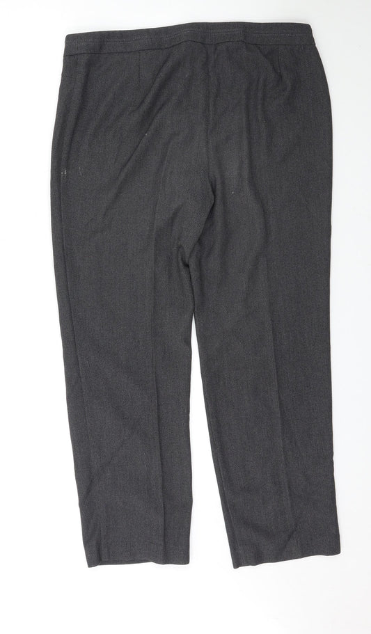 Womens UK Size 14 Marks and Spencer Regular Fit Grey Trousers