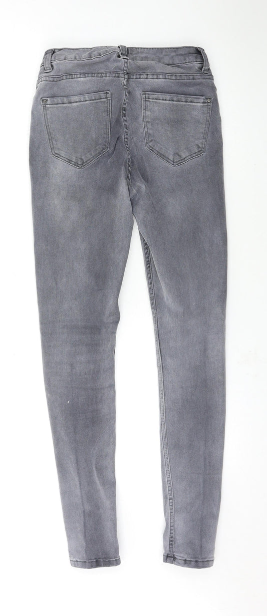 New Look Womens Grey Skinny Jeans Size 10 L27.5 in