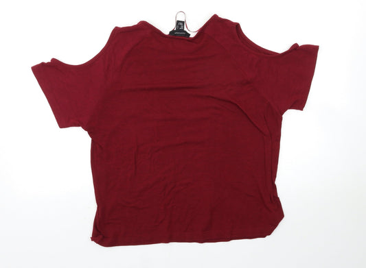 Atmosphere Womens Red Basic T-Shirt Size 6