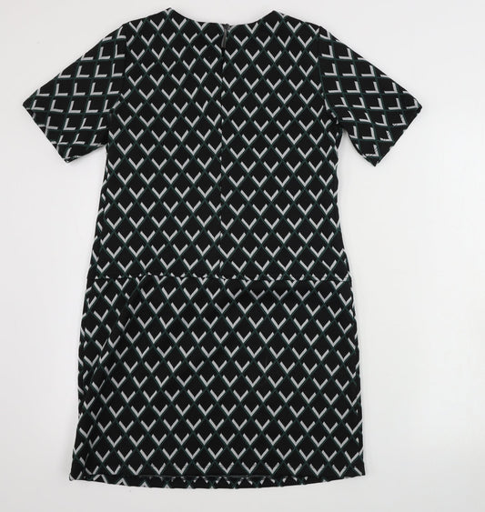 Dorothy Perkins Womens Black Geometric Bodycon Size 8