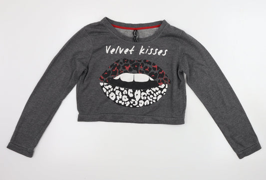 Womens UK Size M Stradivarius Grey Pullover Jumper