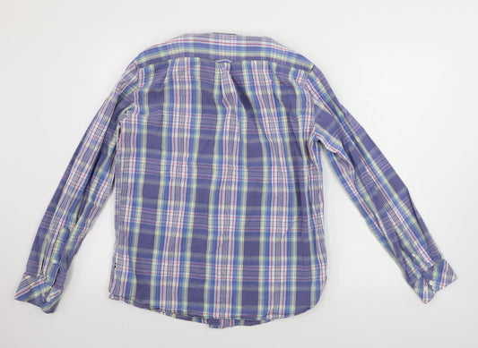 US Polo Assn. Mens Blue Check Button-Up Size M