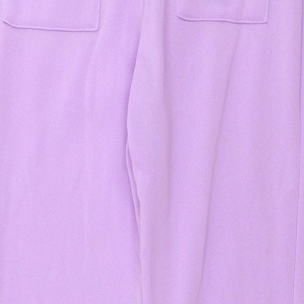 Womens UK Size M Preworn Regular Fit Sweatpants Purple Trousers