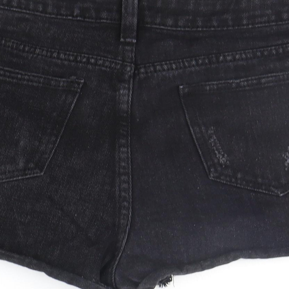 Denim & Co. Womens Black Chino Shorts Size 10 - DISTRESSED