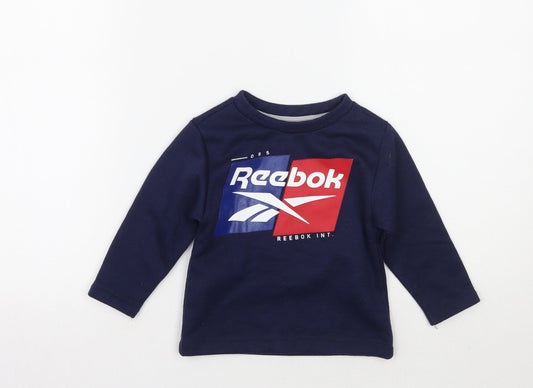 Reebok Boys Blue Pullover Jumper Size 18-24 Months