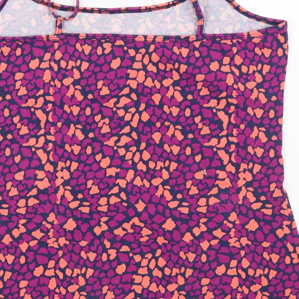 Papaya Mens Pink Animal Print T-Shirt Size 18
