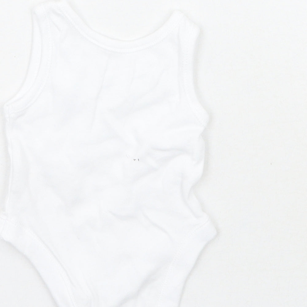 Nutmeg Girls White Babygrow One-Piece Size Newborn - Tiny baby