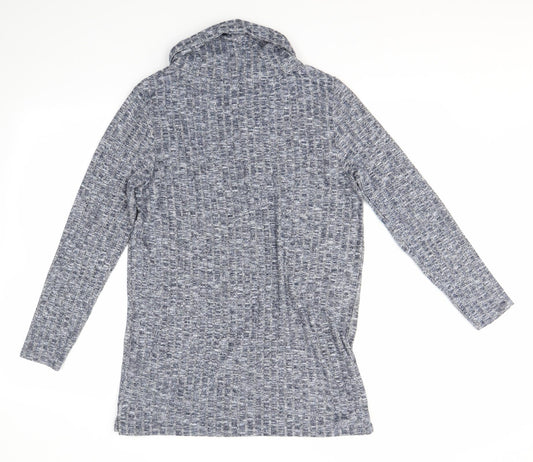 Back view of Nutmeg women’s blue jumper, size UK 14