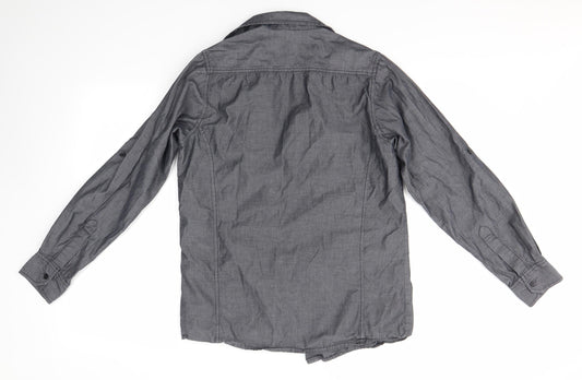 Primark Mens Grey Button-Up Size S