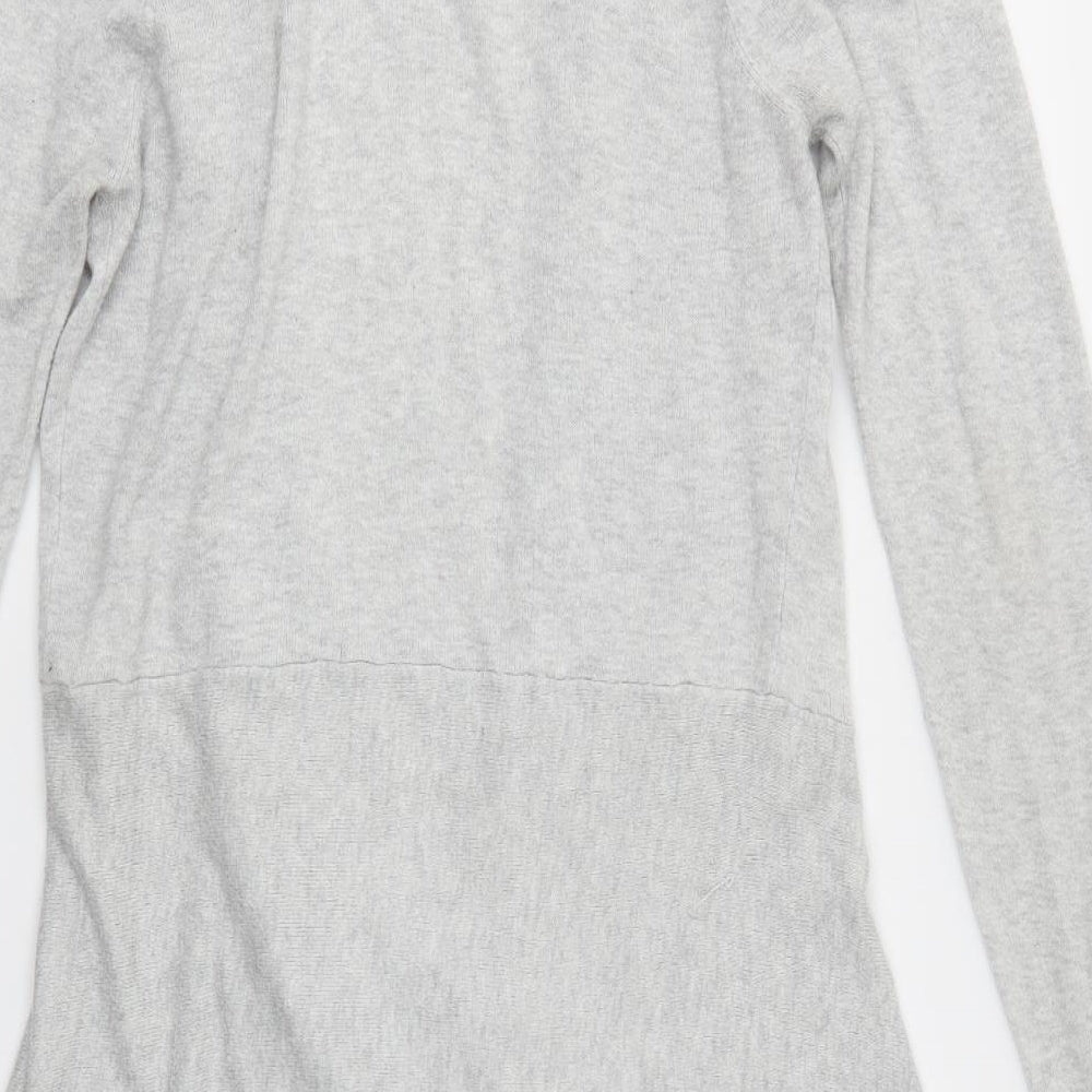 Brand and care label for Tu women’s grey cardigan jumper, size UK 12