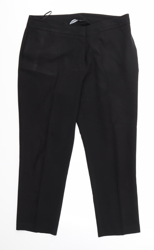Womens UK Size 14 Bonmarché Regular Fit Dress Pants Black Trousers