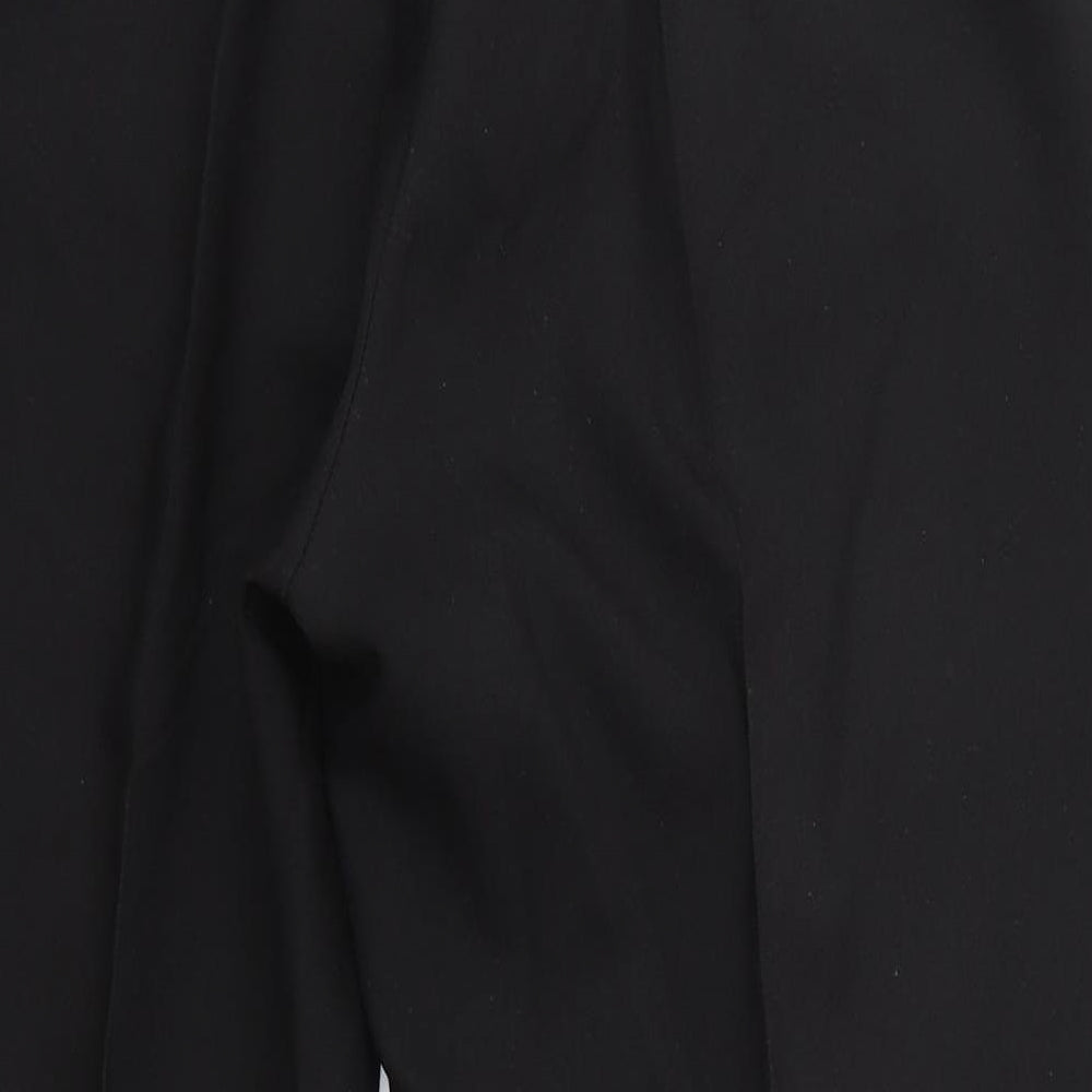 Brand and care label for Bonmarché women’s black dress pants trousers, size UK 14, 24-inch leg