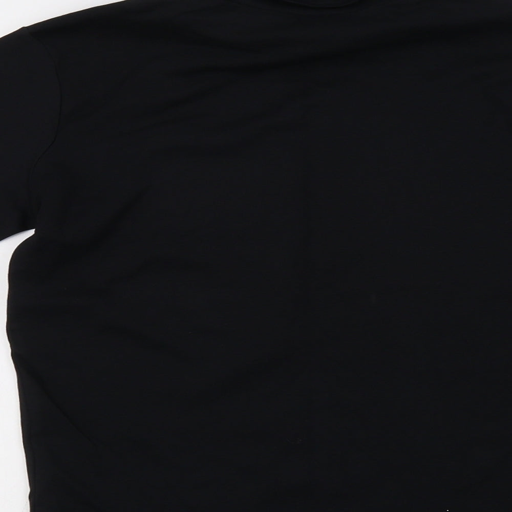 Isle Womens Black Basic T-Shirt Size 10