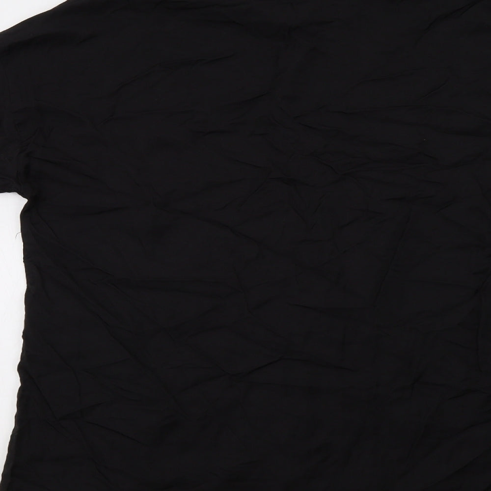 Womens UK Size 8 SheIn Black Tunic Button-Up
