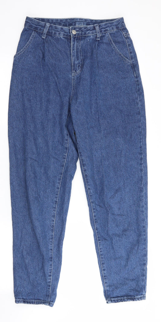 Additional front view of SHEIN women’s blue straight jeans, size S, 29-inch leg