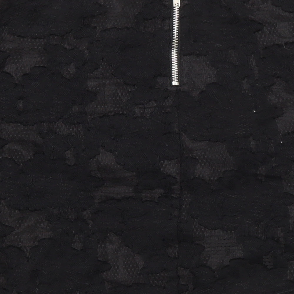 FOREVER 21 Womens Black Floral Basic Blouse Size M