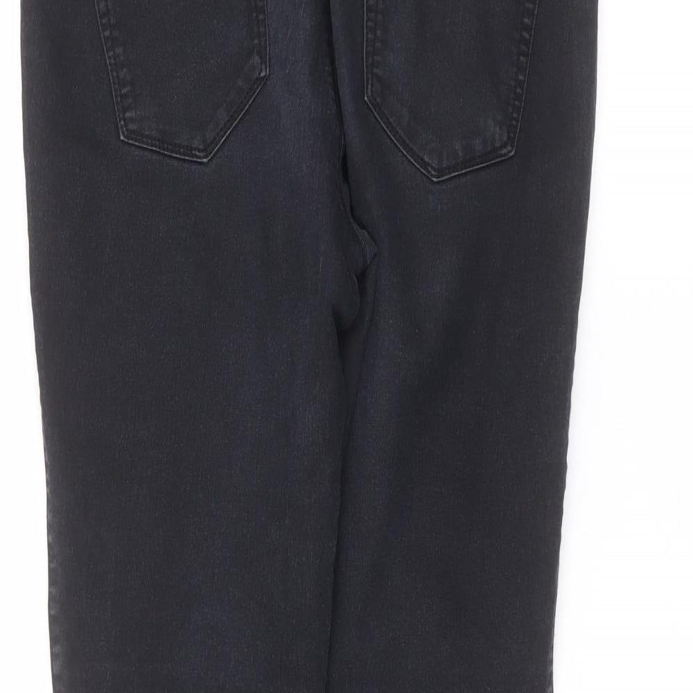 Brand and care label for Denim & Co. women’s black jegging jeans, size UK 12, 26-inch leg