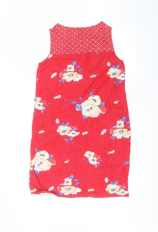 NEXT Womens Red Floral A-Line Size 10