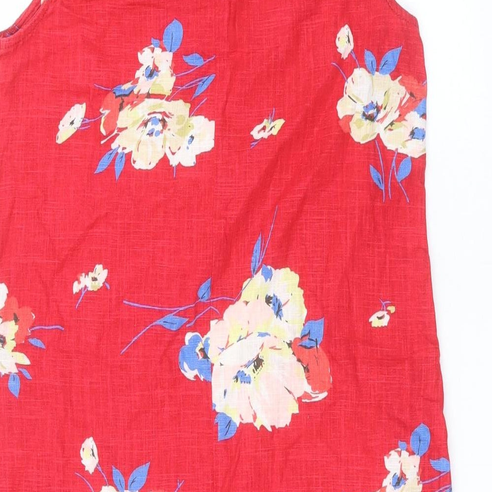 NEXT Womens Red Floral A-Line Size 10