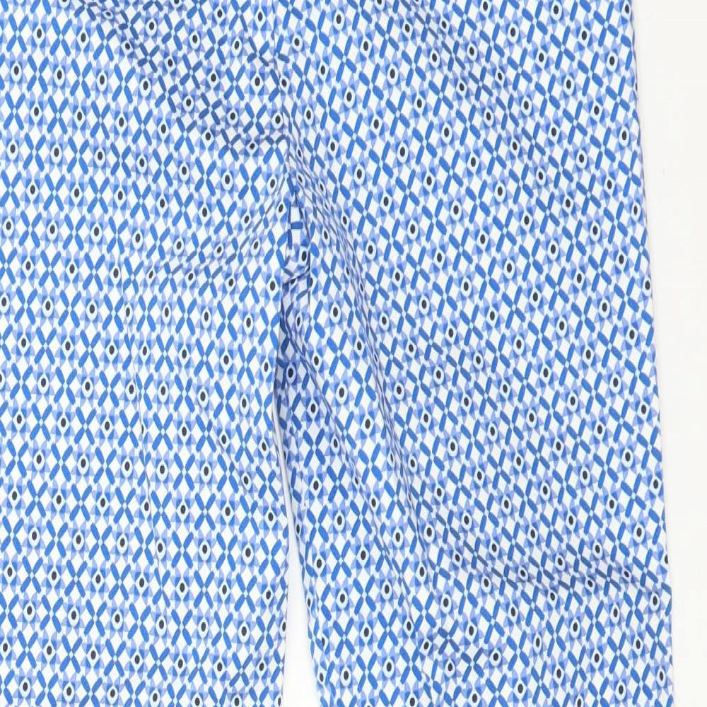 Womens UK Size 8 M&S Regular Fit Blue Trousers