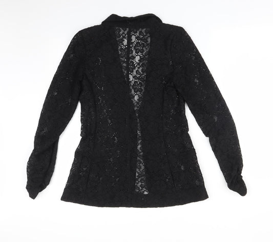 NEXT Womens Black Floral Jacket Blazer Size 8