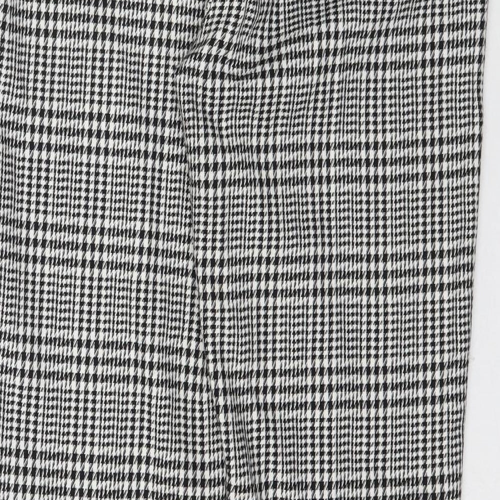 Select Womens Black Plaid Trousers Size 12 L30 in