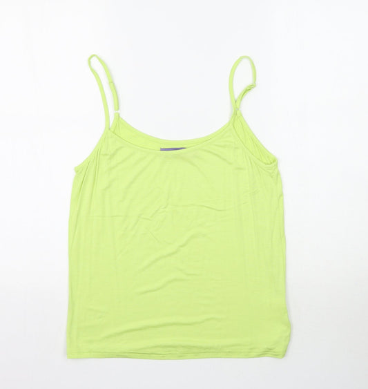 Additional front view of Autonomy women’s green camisole tank, size L
