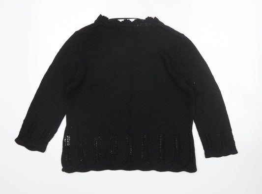 C&A Womens Black Pullover Jumper Size M