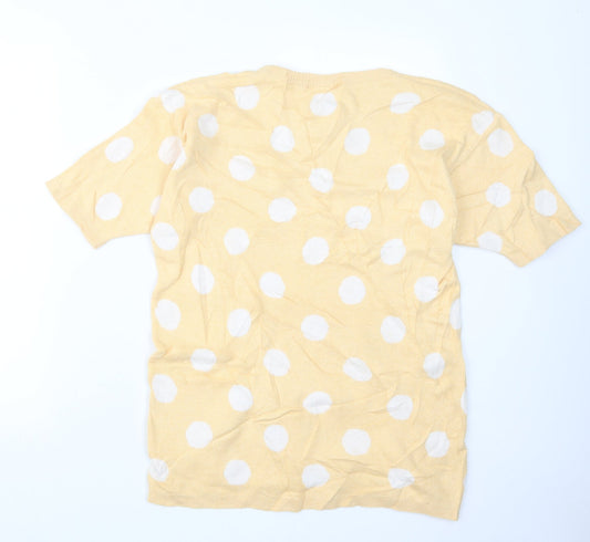 Womens UK Size 10 Preworn Yellow Pullover Jumper
