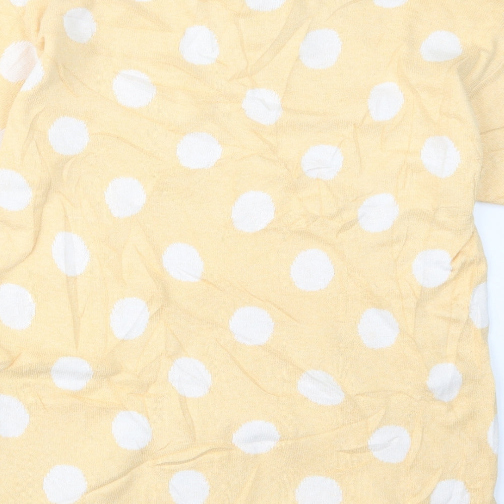 Womens UK Size 10 Preworn Yellow Pullover Jumper
