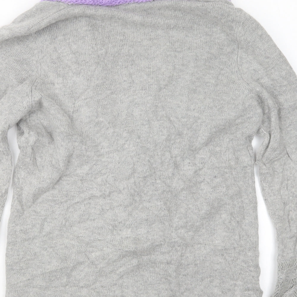 BHS Womens Grey Knit Cardigan Jumper Size 14