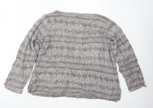 George Womens Grey Knit Pullover Jumper Size 16