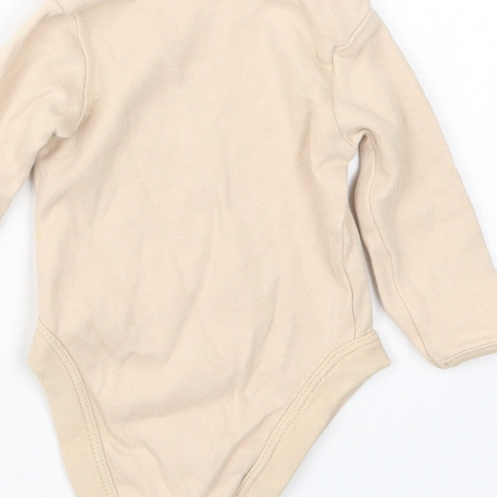 George Baby Beige Babygrow One-Piece Size 0-3 Months