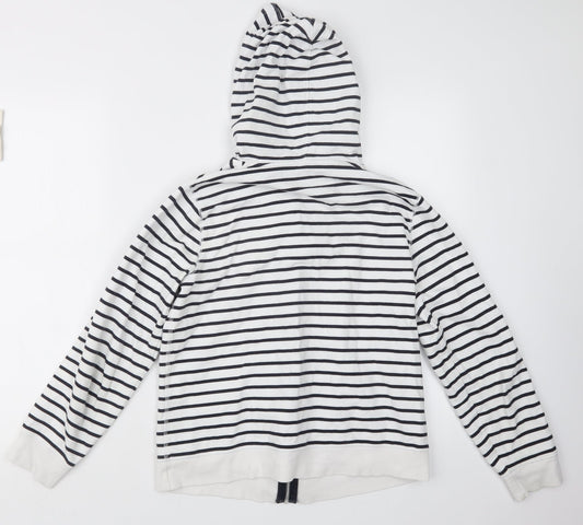 Maine Womens Blue Striped Jacket Size 12