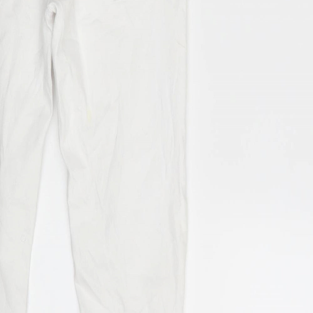 Womens UK Size 10 TALLY WEiJL Slim Fit Skinny White Jeans