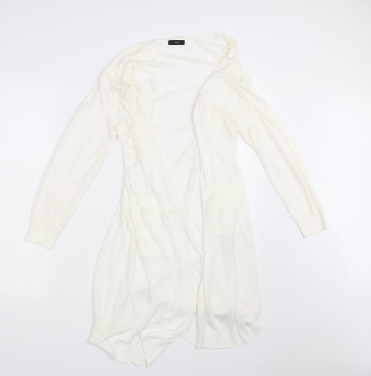 Womens UK Size M M&Co. Ivory Wrap Jumper