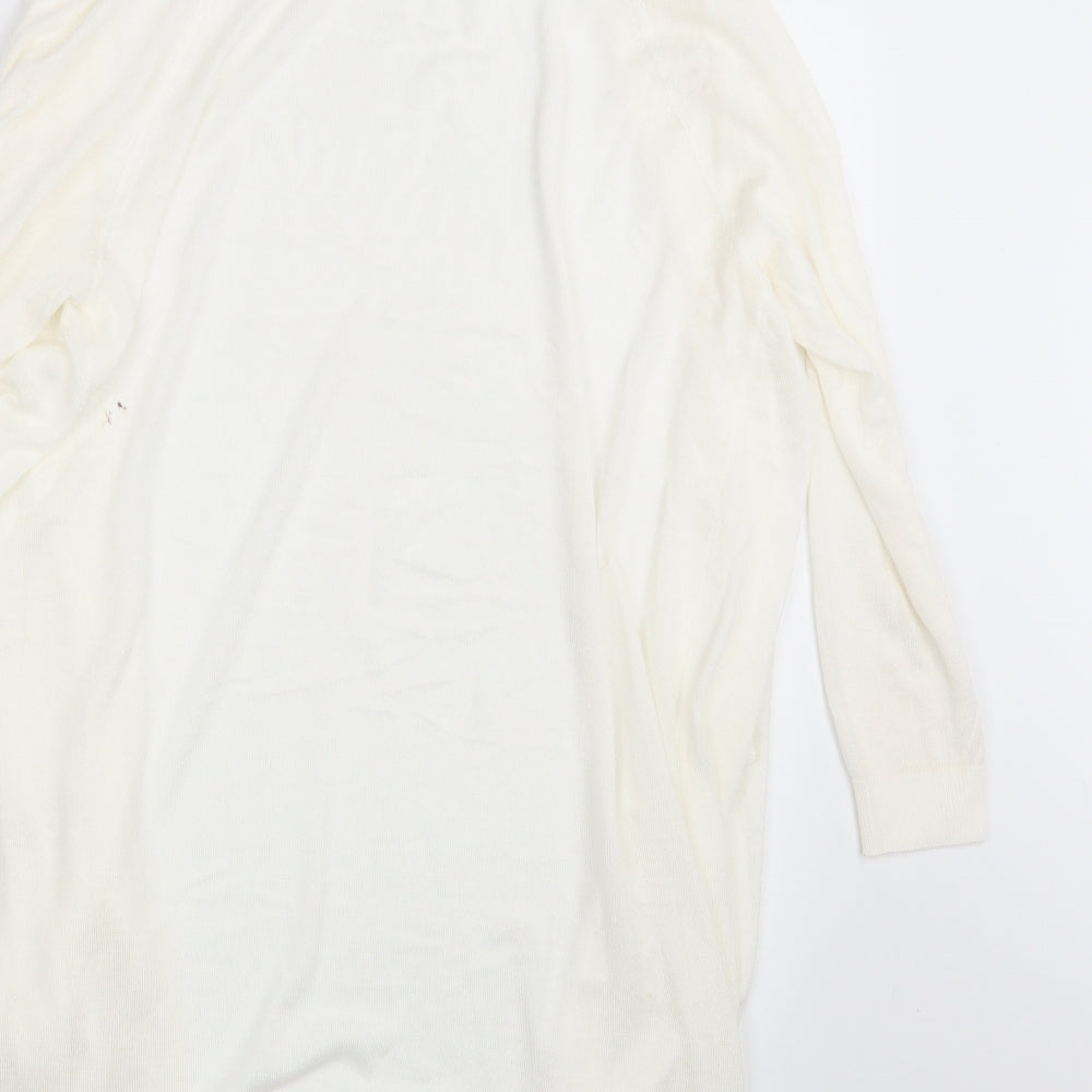 Womens UK Size M M&Co. Ivory Wrap Jumper