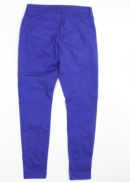 Back view of Marks & Spencer women’s blue denim jegging jeans, size UK 10, 29-inch leg