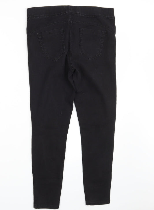 Denim Co. Womens Black Denim Jegging Jeans Size 12 L26 in