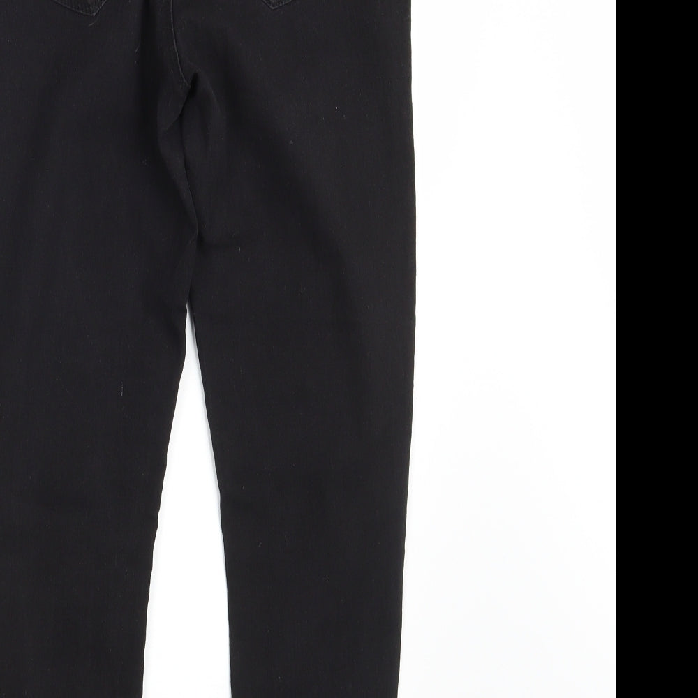 Brand and care label for Denim Co. women’s black denim jegging jeans, size UK 12, 26-inch leg