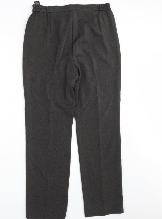 Womens UK Size 10 M&S Slim Fit Black Trousers