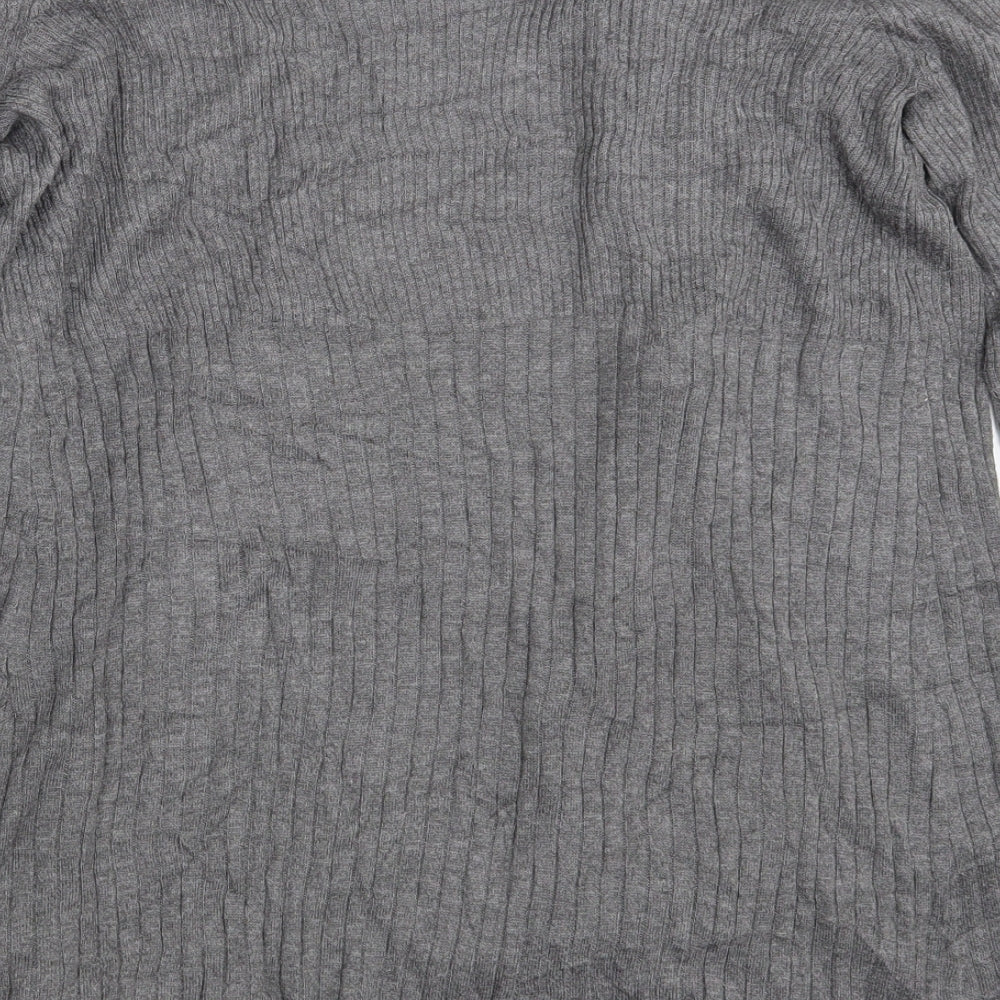 Brand and care label for F&F women’s grey wrap jumper, size UK 12