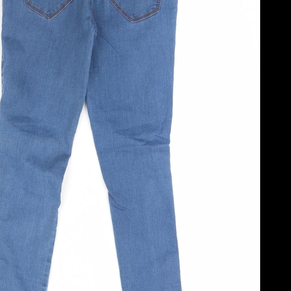 Denim & Co. Womens Blue Denim Skinny Jeans Size 8 L28 in