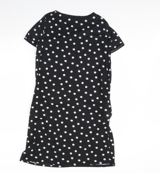 Paraphrase Womens Black Polka Dot Mini Size S