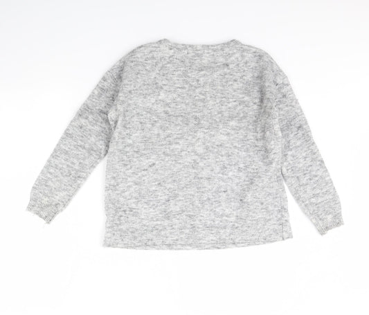 Womens UK Size M Quiz Grey Pullover Jumper
