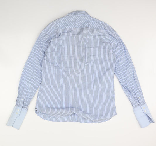 Jasper Conran Mens Blue Striped Dress Shirt Size M