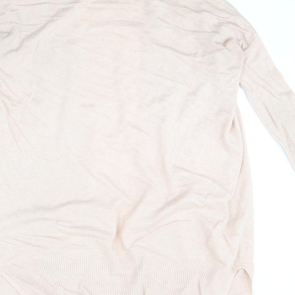 Brand and care label for Atmosphere women’s pink cardigan jumper, size UK 4